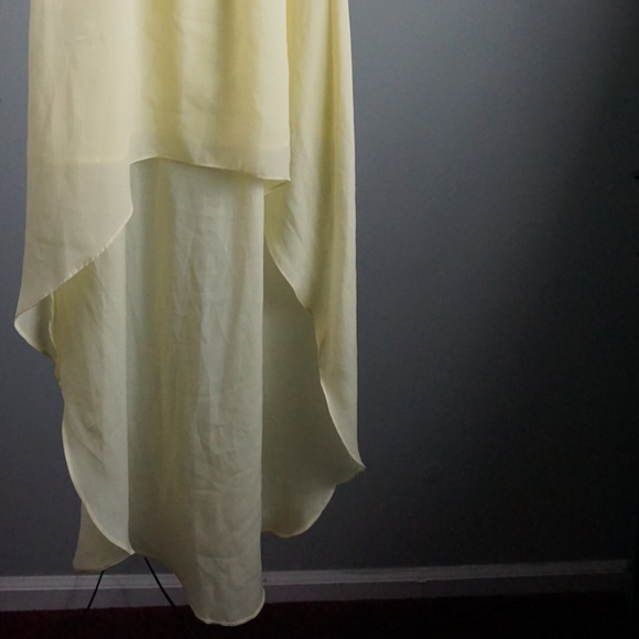 BCBGeneration Hi-Low Yellow Dress XS BCBG - Picture 7 of 8